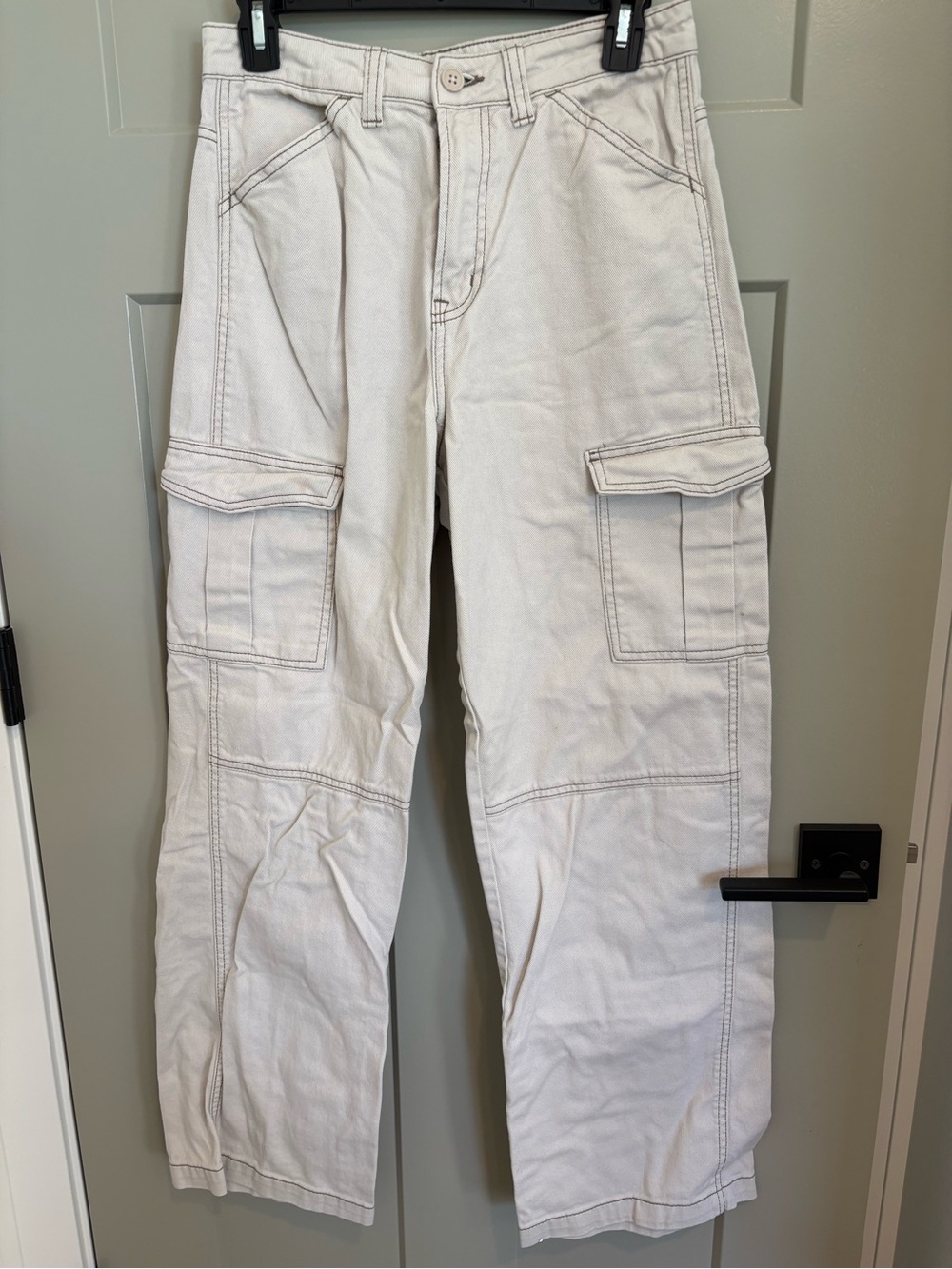 Women’s cream Cargo Pants - Casual Utility Style